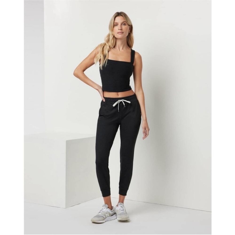 Vuori Performance Jogger Womens Large Black Heather Drawstring DreamKnit Active